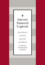 Internet Password Logbook (Red Leatherette)