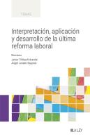 Interpretacion Aplicacion Y Desarrollo De La Ultima Reforma