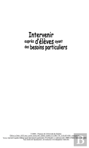 Intervenir Aupres D Eleves Ayant Des Besoins Particuliers. Quelle Formation A L Enseignement ?