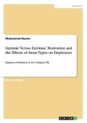 Intrinsic Versus Extrinsic Motivation And The Effects Of Those Types On Employees
