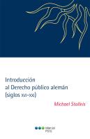 Introducción Al Derecho Público Alemán (Siglos Xvi-Xxi)