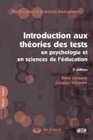 Introducion Aux Theories Des Test En Psychologie Et Sciences De L'Education (3e Edition)