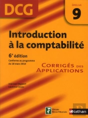 Introduction A La Comptabilite Epreuve 9 Dcg Corriges Des Applications 2012