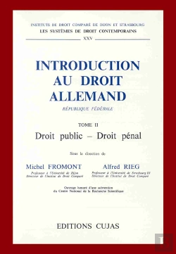 Bertrand.pt - Introduction Au Droit Allemand T.2 ; Droit Public Et Droit Pénal