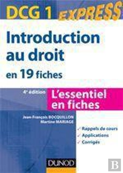 Bertrand.pt - Introduction Au Droit Dcg 1- En 19 Fiches - 4e Edition