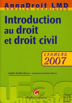 Bertrand.pt - Introduction Au Droit Et Droit Civil ; Examens 2007
