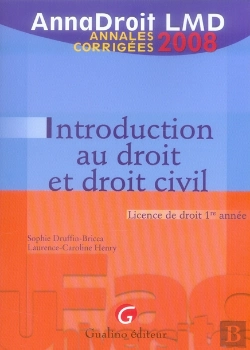 Bertrand.pt - Introduction Au Droit Et Droit Civil ; Licence De Droit 1e Année