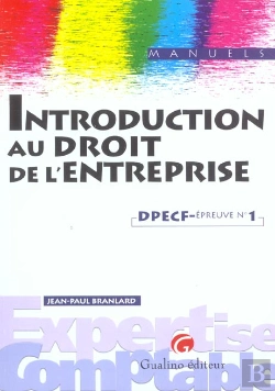 Bertrand.pt - Introduction Droit De L'Entreprise ; Dpecf Epreuve 1