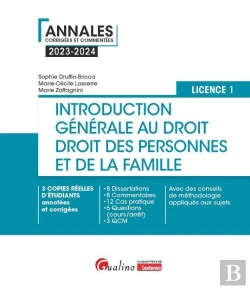 Bertrand.pt - Introduction Générale Au Droit Et Droit Des Personnes Et De La Famille ; L1 (Édition 2023/2024)
