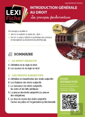 Introduction Générale Au Droit : Les Principes Fondamentaux