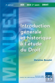 Introduction Generale Et Historique A L'Etude De Droit