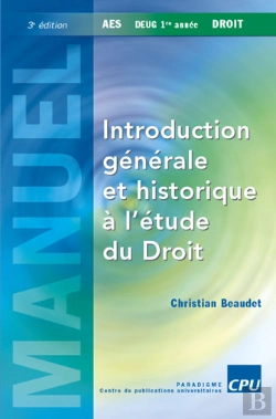 Bertrand.pt - Introduction Generale Et Historique A L'Etude De Droit