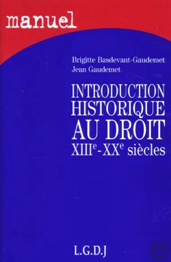 Bertrand.pt - Introduction Historique Au Droit Xiii-Xx Siecle