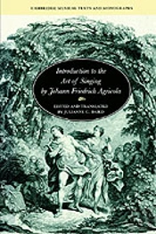 Introduction To The Art Of Singing By Johann Friedrich Agricola