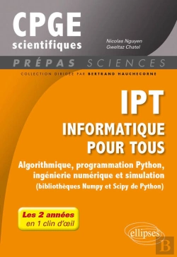 Bertrand.pt - Ipt - Informatique Pour Tous - Algorithmique, Programmation Python, Ingénierie Numérique Et Simulation (Bibliothèques Numpy Et Scipy De Python)