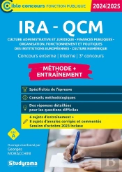 Ira - Qcm Méthode + Entraînement : Catégorie A ; Concours 2024 (Édition 2024/2025)