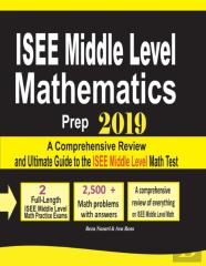 Isee Middle Level Mathematics Prep 2019