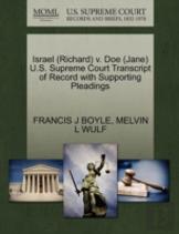 Israel (Richard) V. Doe (Jane) U.S. Supreme Court Transcript Of Record With Supporting Pleadings