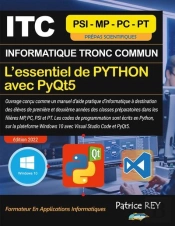 Itc - Mpsi - Essentiel De Python Avec Pyqt5 : Avec Visual Studio Code
