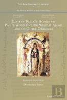 Jacob Of Sarug'S Homily On Paul'S Word To Seek What Is Above And On Outer Darkness