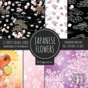 Japanese Flowers Scrapbook Paper Pad 8x8 Scrapbooking Kit For Papercrafts, Cardmaking, Printmaking, Diy Crafts, Floral Themed, Designs, Borders, Backgrounds, Patterns