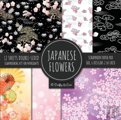 Bertrand.pt - Japanese Flowers Scrapbook Paper Pad 8x8 Scrapbooking Kit For Papercrafts, Cardmaking, Printmaking, Diy Crafts, Floral Themed, Designs, Borders, Backgrounds, Patterns