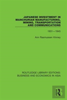 Japanese Investment In Manchurian Manufacturing, Mining, Transportation, And Communications, 1931-1945