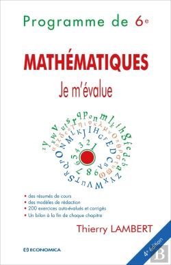 Bertrand.pt - Je M'Evalue - 6eme, 4e Ed. - Programme De Mathematiques