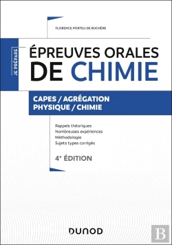 Bertrand.pt - Je Prépare : Épreuves Orales De Chimie ; Capes /Agrégation ; Physique/Chimie (4e Édition)