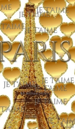 Bertrand.pt - Je T'Aime  Gold  Glitter Eiffel Tower  Creative Blank Journal Sir Michael Designer Edition