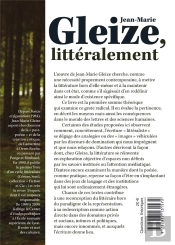 Jean-Marie Gleize, Littéralement