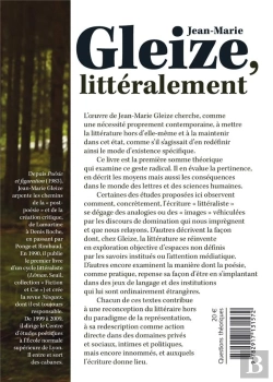 Bertrand.pt - Jean-Marie Gleize, Littéralement