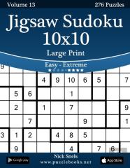 Jigsaw Sudoku 10x10 Large Print - Easy To Extreme - Volume 13 - 276 Puzzles