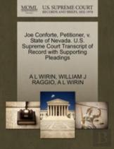 Joe Conforte, Petitioner, V. State Of Nevada. U.S. Supreme Court Transcript Of Record With Supporting Pleadings