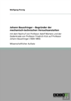 Bertrand.pt - Johann Bauschinger - Begrunder Der Mechanisch-Technischen Versuchsanstalten