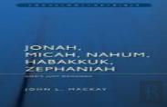 Jonah, Micah, Nahum, Habakkuk & Zephaniah: God'S Just Demands