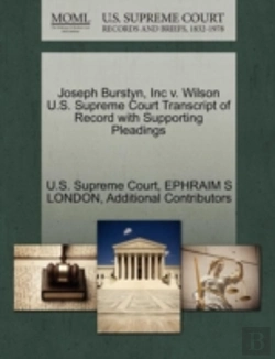 Bertrand.pt - Joseph Burstyn, Inc V. Wilson U.S. Supreme Court Transcript Of Record With Supporting Pleadings