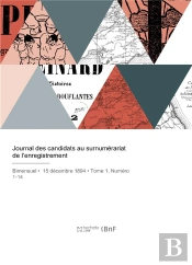 Journal Des Candidats Au Surnume Rariat De L'Enregistrement