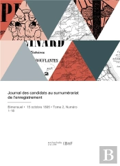 Journal Des Candidats Au Surnume Rariat De L'Enregistrement