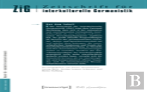 Journal For Intercultural German Studies/Zeitschrift Fur Interkulturelle Germanistik