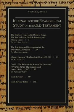 Bertrand.pt - Journal For The Evangelical Study Of The Old Testament, 3.1