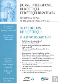 Bertrand.pt - Journal Internation De Bioethique 3-2015 Nsp 20 Ans De Lois De Bioethique