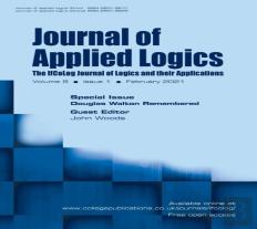 Journal Of Applied Logics. The Ifcolog Journal Of Logics And Their Applications. Volume 8, Issue 1, February 2021. Special Issue