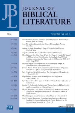 Bertrand.pt - Journal Of Biblical Literature 135.3  20
