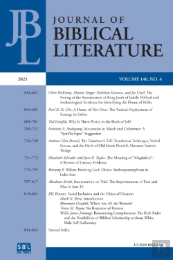 Bertrand.pt - Journal Of Biblical Literature 140.4 (2021)