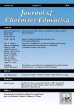 Journal Of Character Education Vol 10 Issue 2