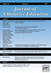 Journal Of Character Education Vol 10 Issue 2