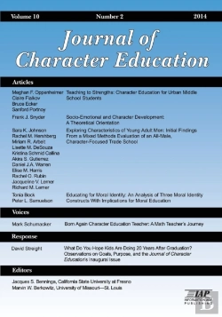 Bertrand.pt - Journal Of Character Education Vol 10 Issue 2
