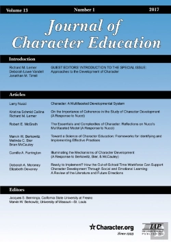Bertrand.pt - Journal Of Character Education Vol 13 Issue 1