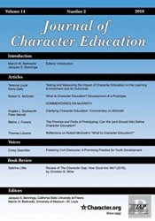 Journal Of Character Education Vol 14 Issue 2